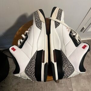Jordan White and Black Sneakers with Red Accents Air Jordan Infrared Retro 3